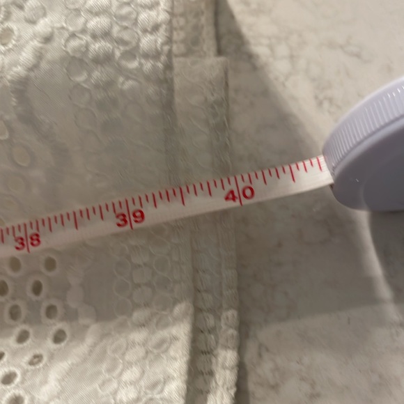 BCBG Maxazria Woven white Small long skirt with two tier ruffle bottom NWT - Picture 7 of 8